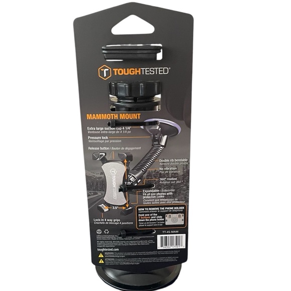 ToughTested Mammoth Mount (TT-4S-MAM) Phone Windshield Gooseneck Arm Holder NWT! - Picture 2 of 3
